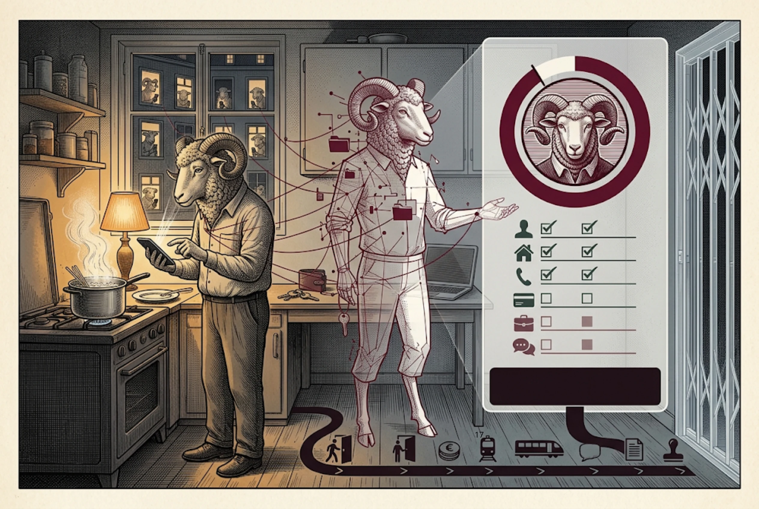 Chapitre 11 B, illustration du livre Le Collectif soumis.