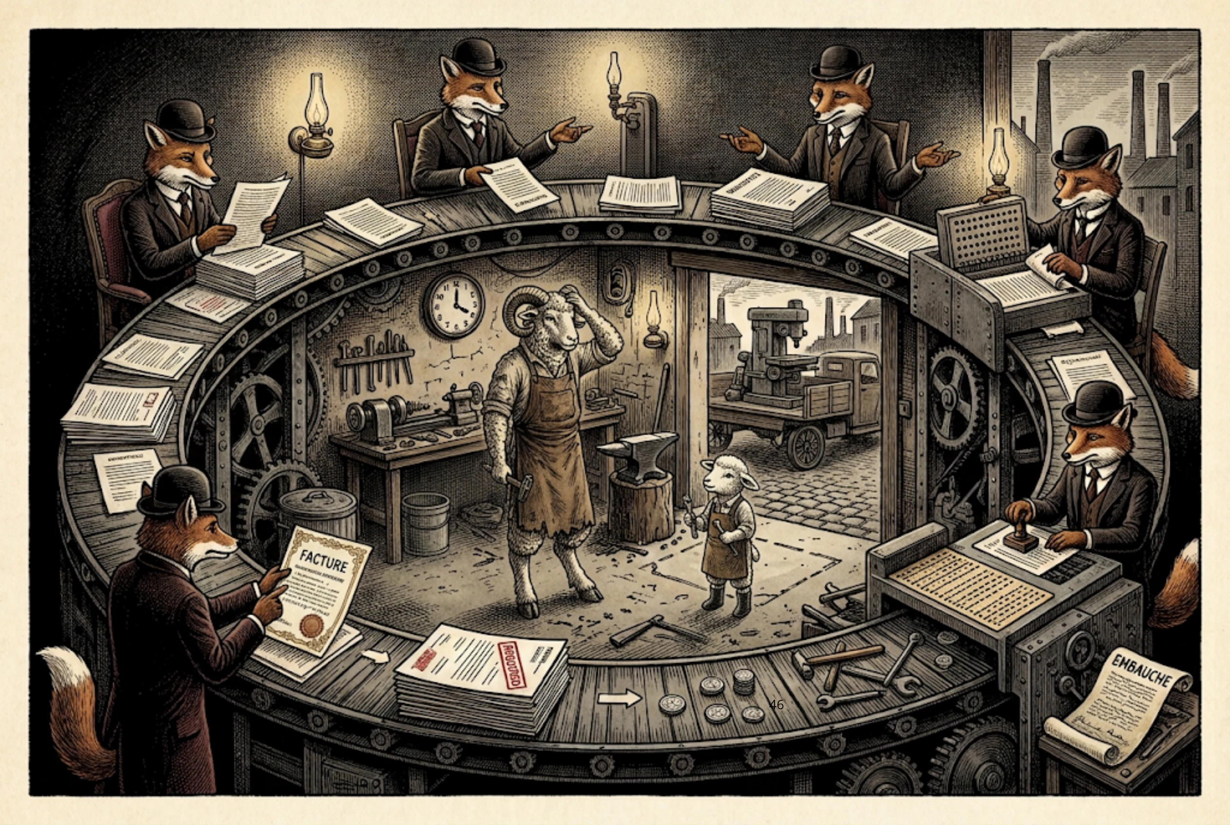 Chapitre 12 A, illustration du livre Le Collectif soumis.