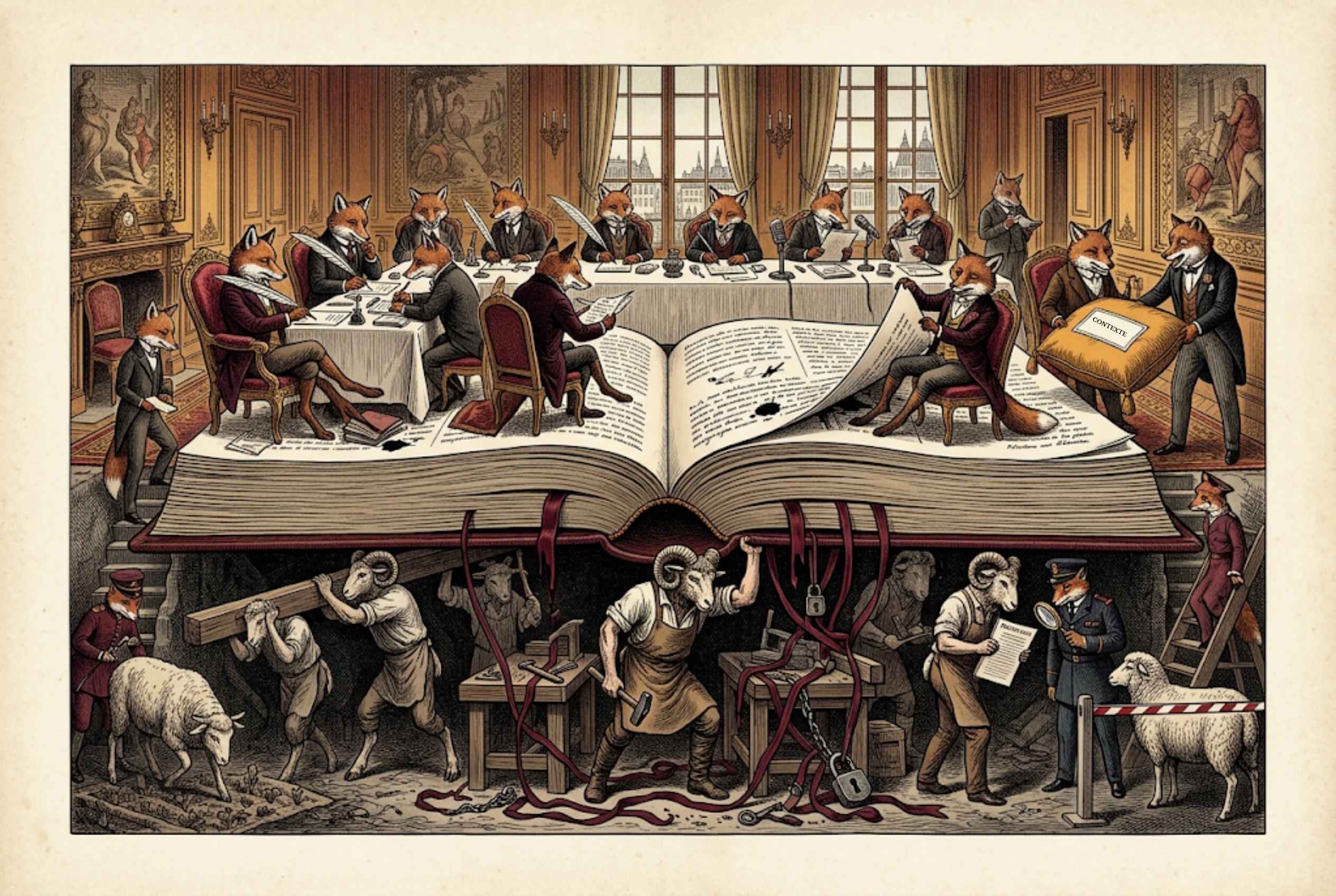Chapitre 13 C, illustration du livre Le Collectif soumis.