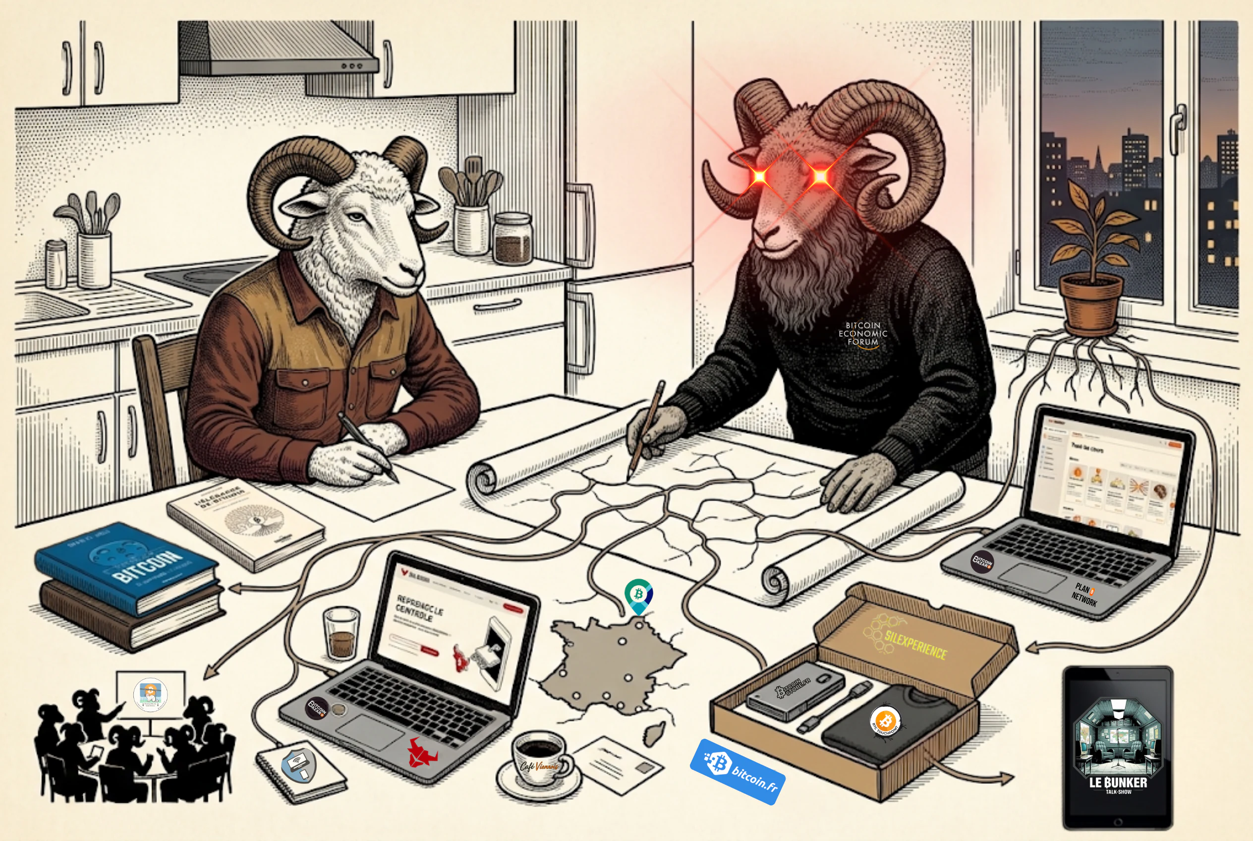 Chapitre 15 D, illustration du livre Le Collectif soumis.