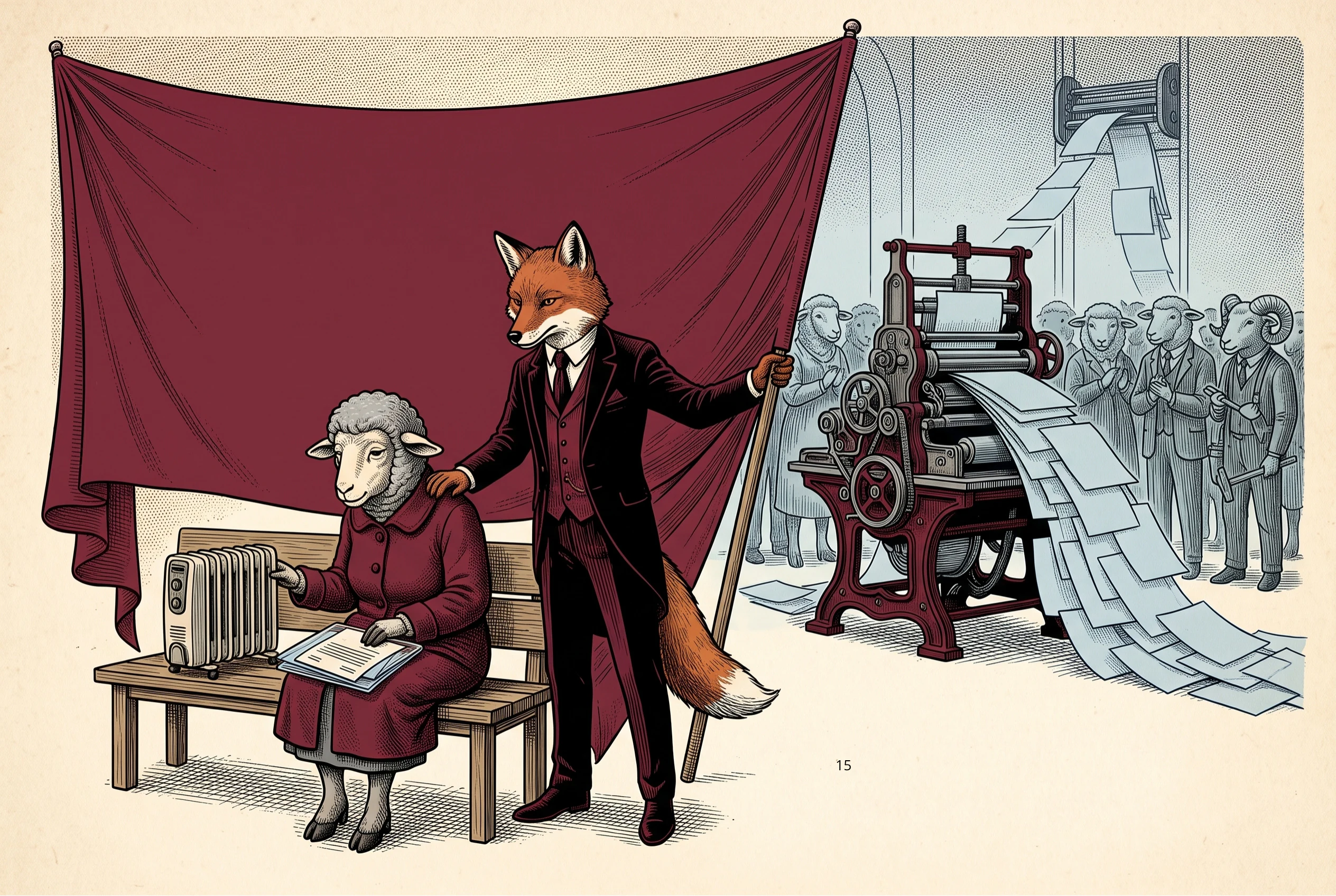 Chapitre 16 A, illustration du livre Le Collectif soumis.