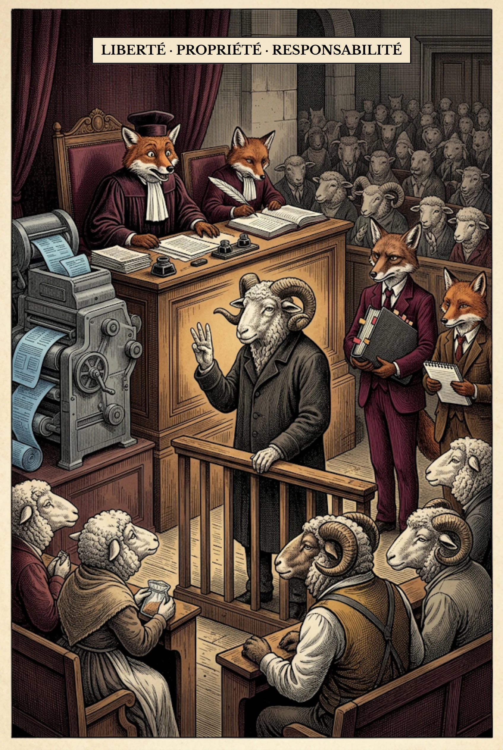 Chapitre 16 B, illustration du livre Le Collectif soumis.
