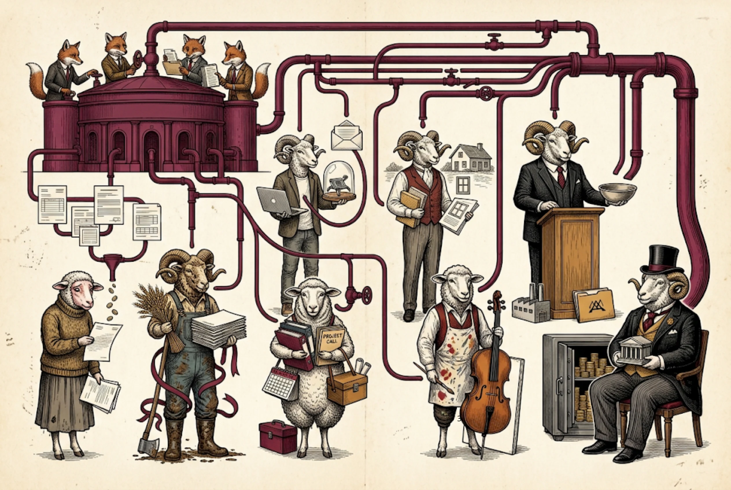 Chapitre 3 A, illustration du livre Le Collectif soumis.