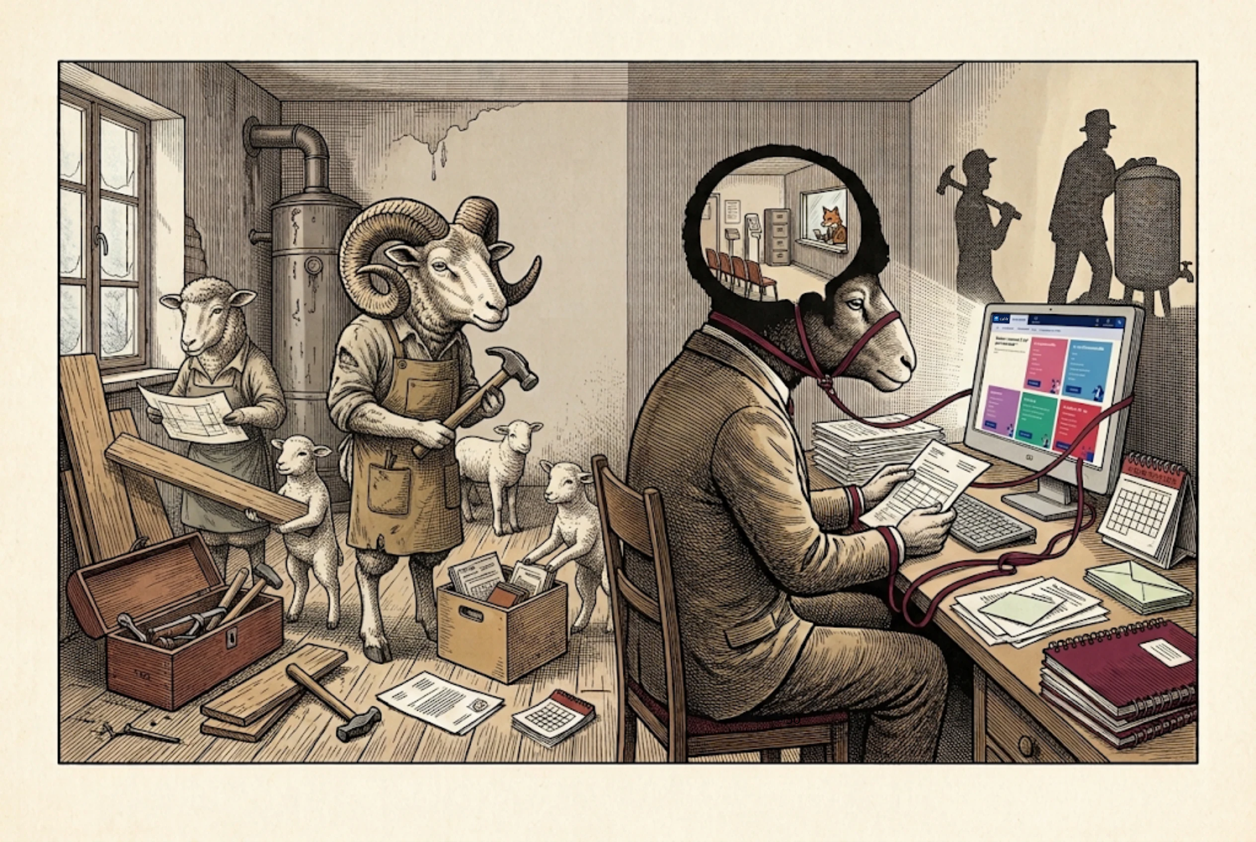 Chapitre 3 B, illustration du livre Le Collectif soumis.