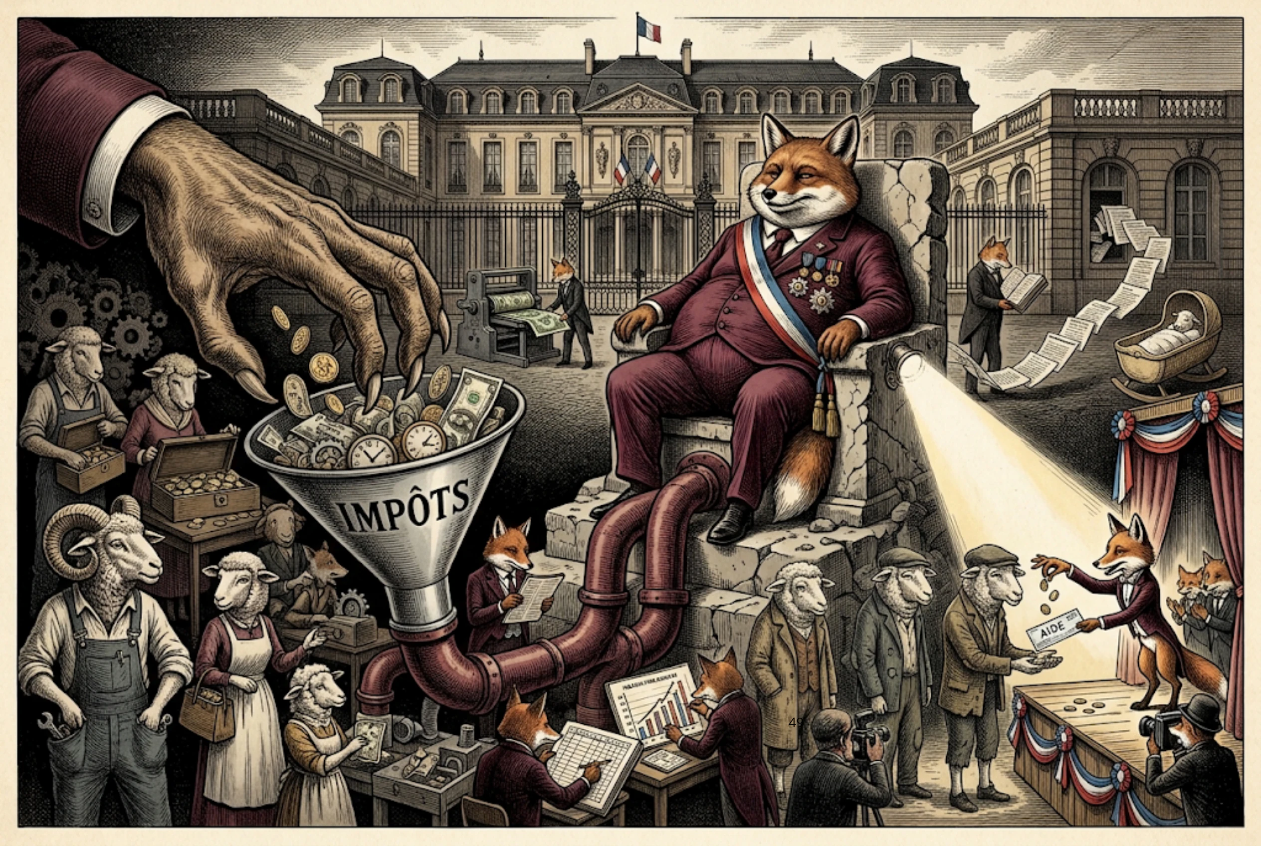 Chapitre 5 A, illustration du livre Le Collectif soumis.