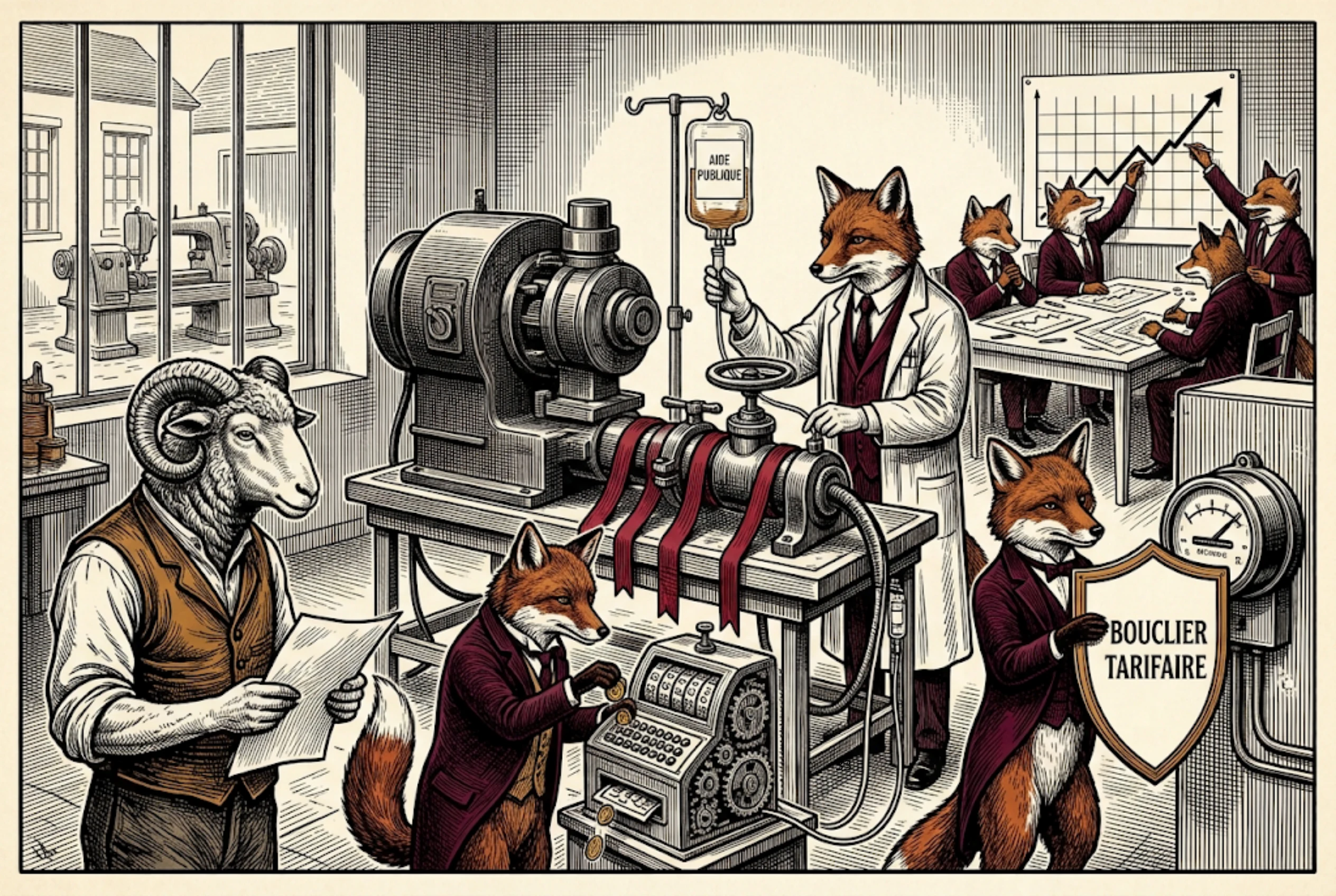 Chapitre 5 E, illustration du livre Le Collectif soumis.