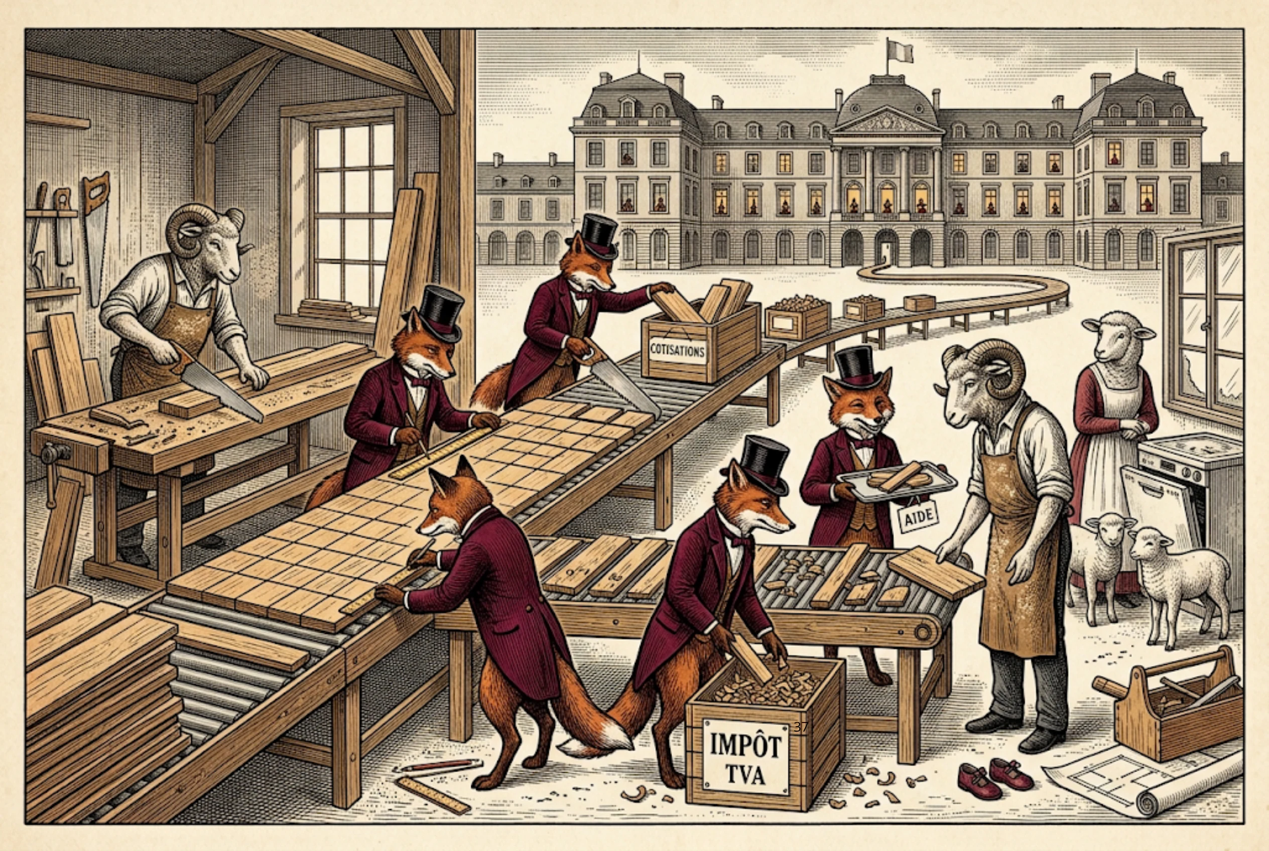 Chapitre 6 A, illustration du livre Le Collectif soumis.