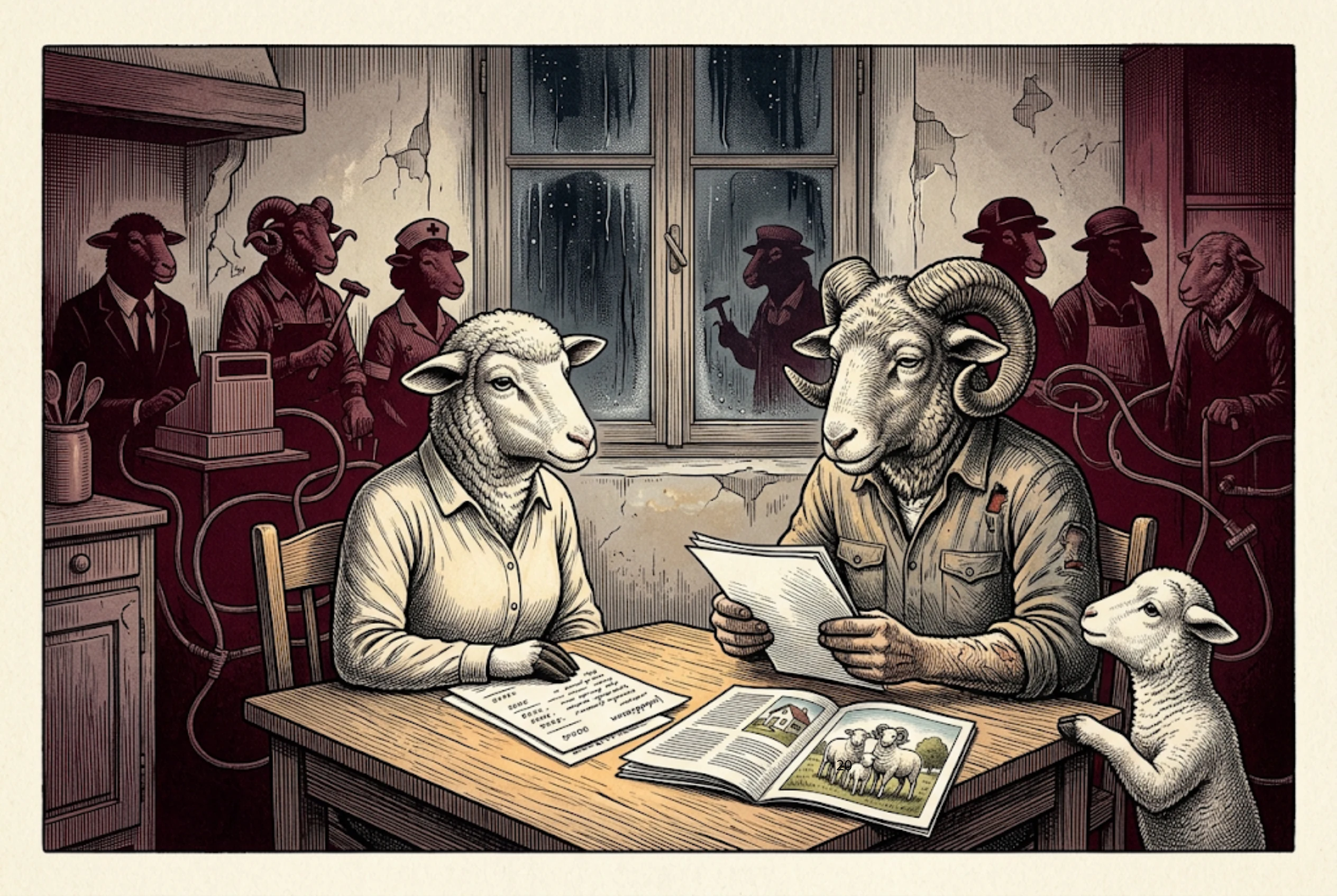 Chapitre 6 B, illustration du livre Le Collectif soumis.
