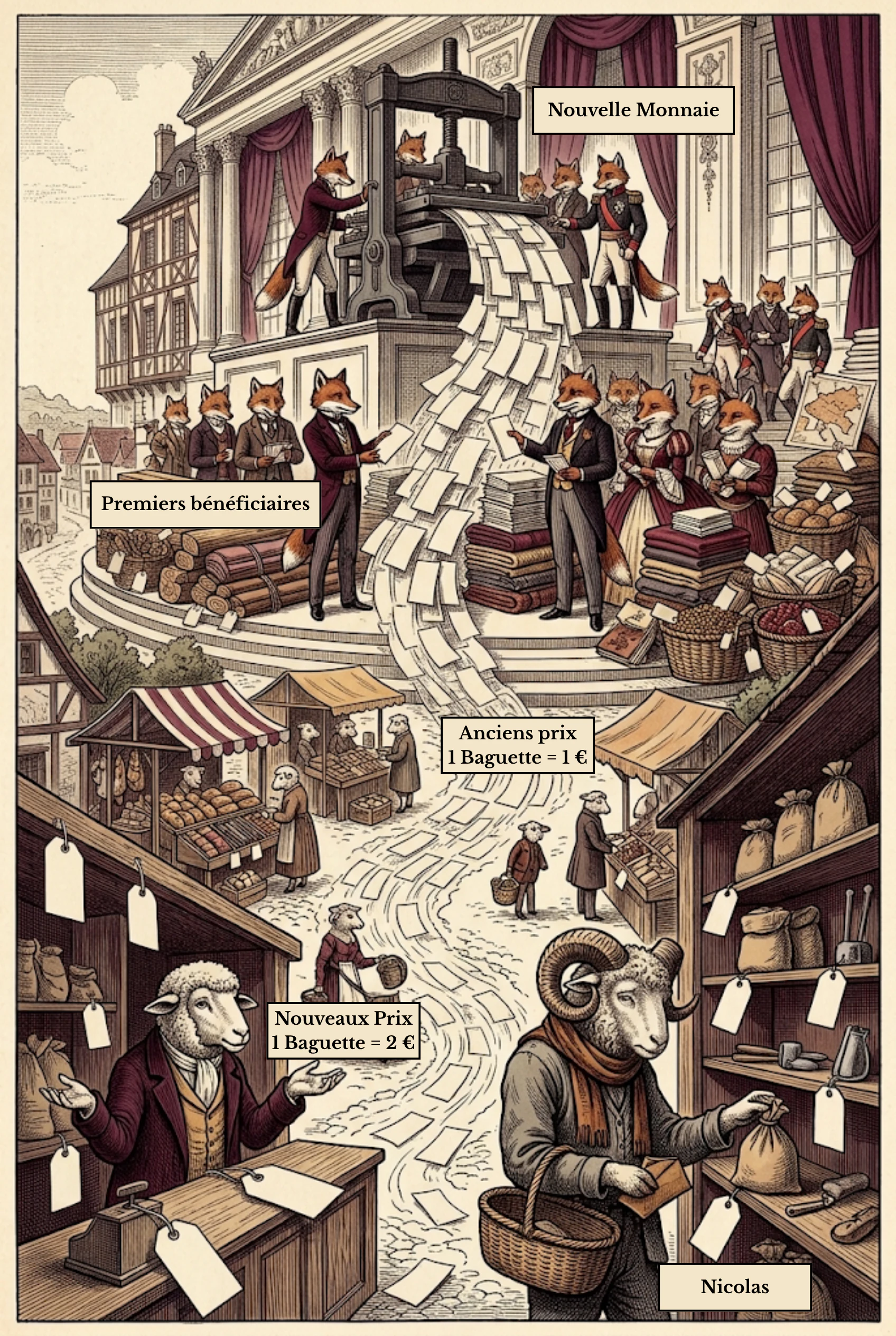 Chapitre 7 A, illustration du livre Le Collectif soumis.