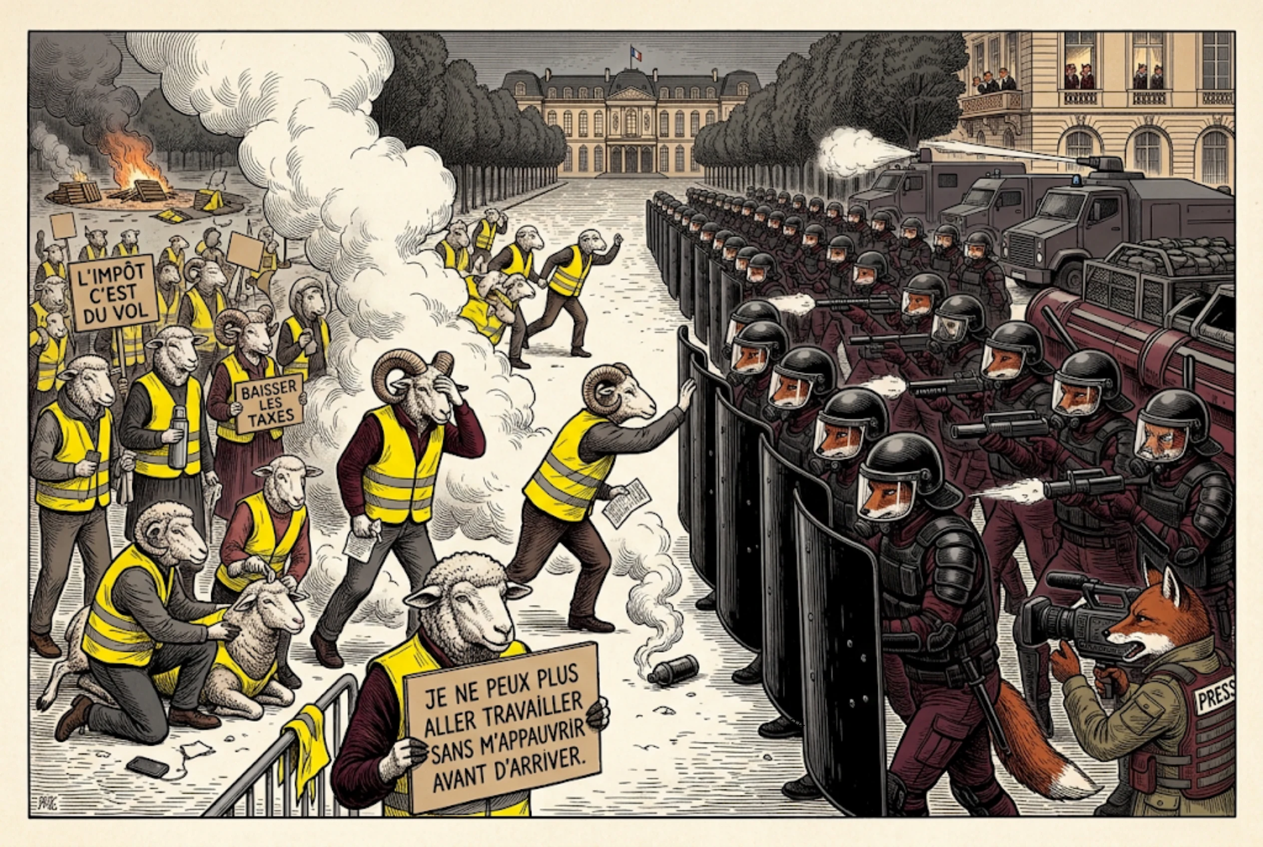 Chapitre 9 B, illustration du livre Le Collectif soumis.