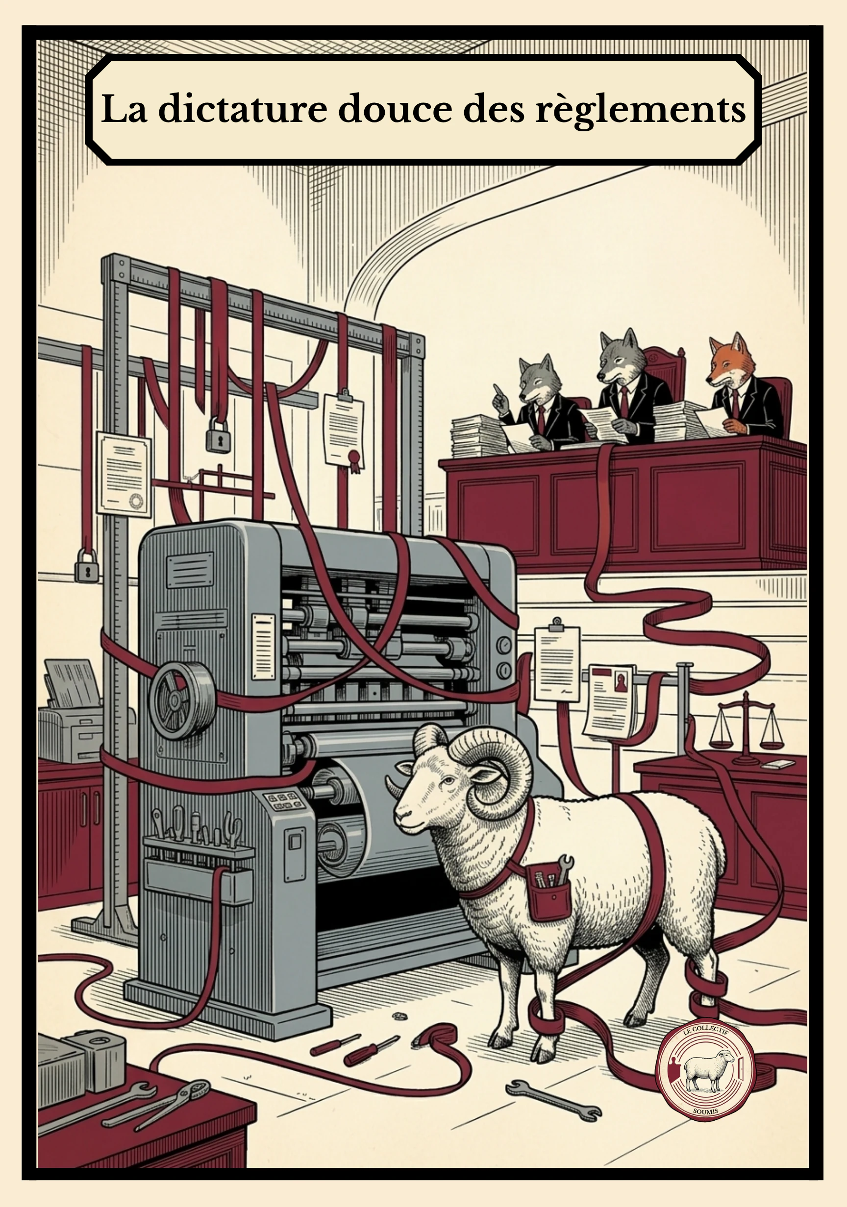 Ouverture du chapitre 12, illustration du livre Le Collectif soumis.