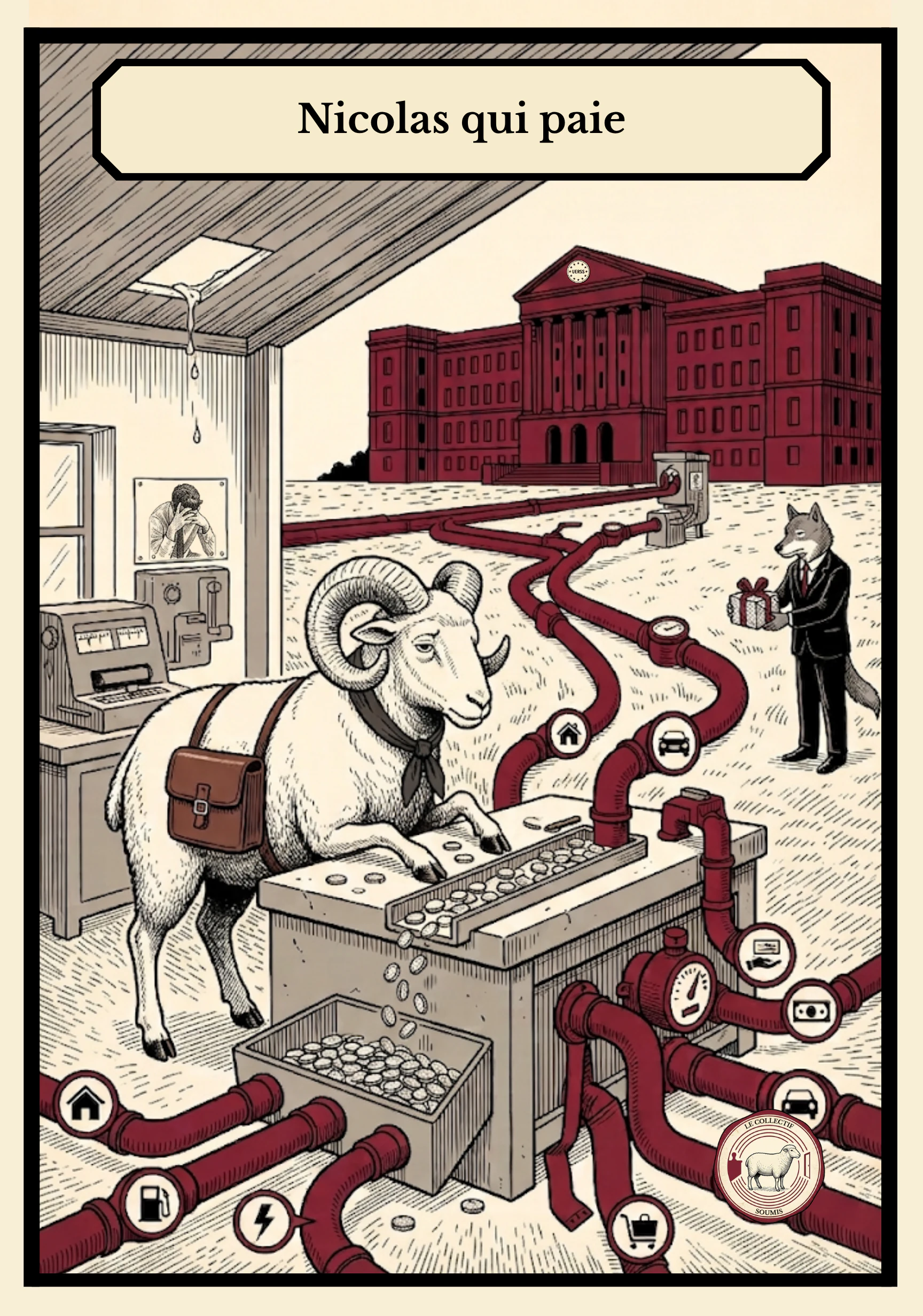 Ouverture du chapitre 6, illustration du livre Le Collectif soumis.