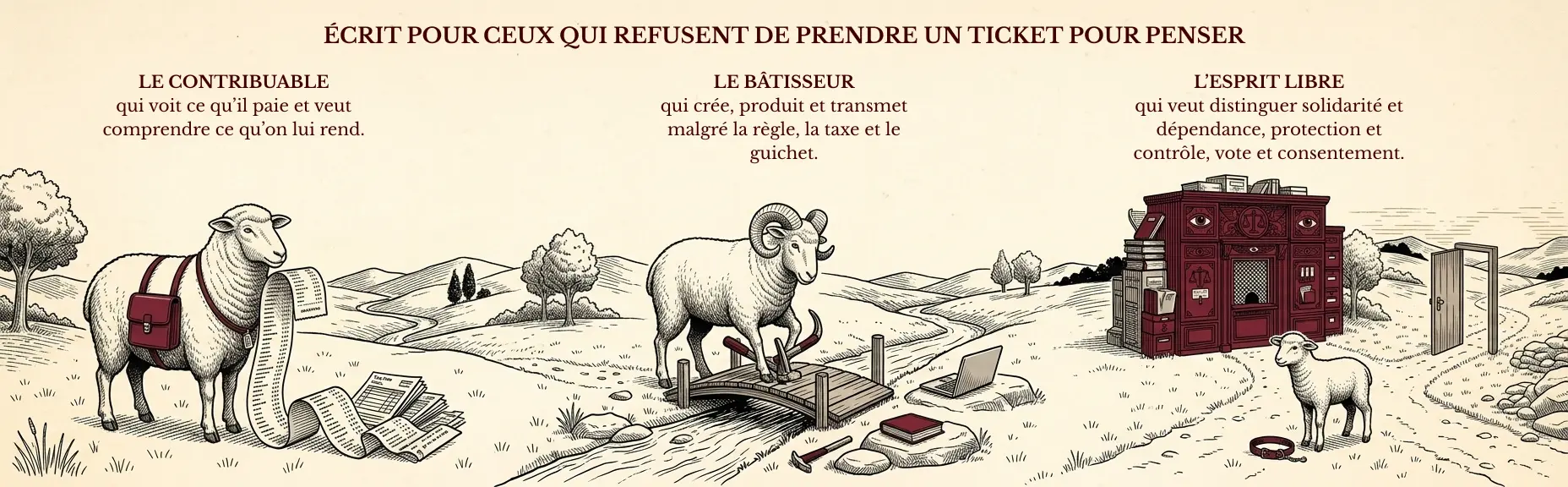 Le contribuable, le bâtisseur et l’esprit libre.