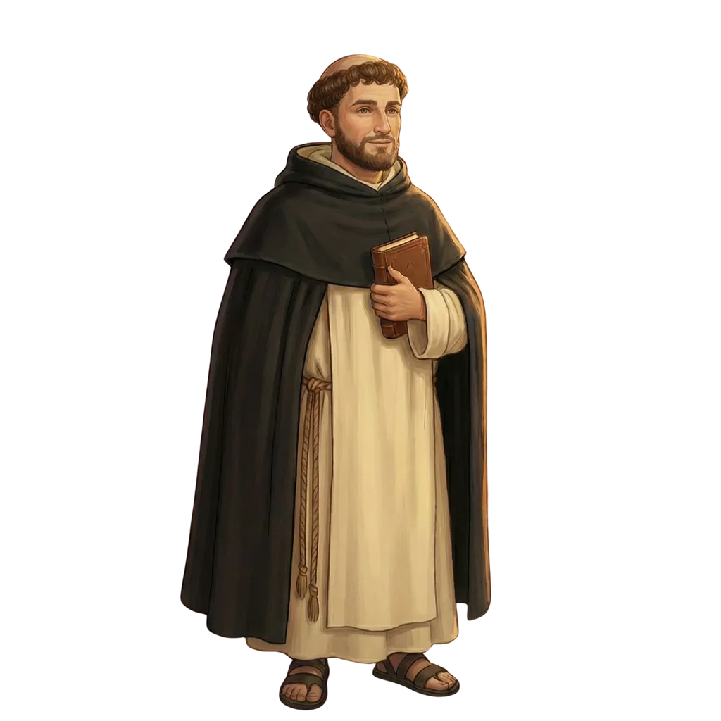 Portrait illustré de saint Thomas d’Aquin