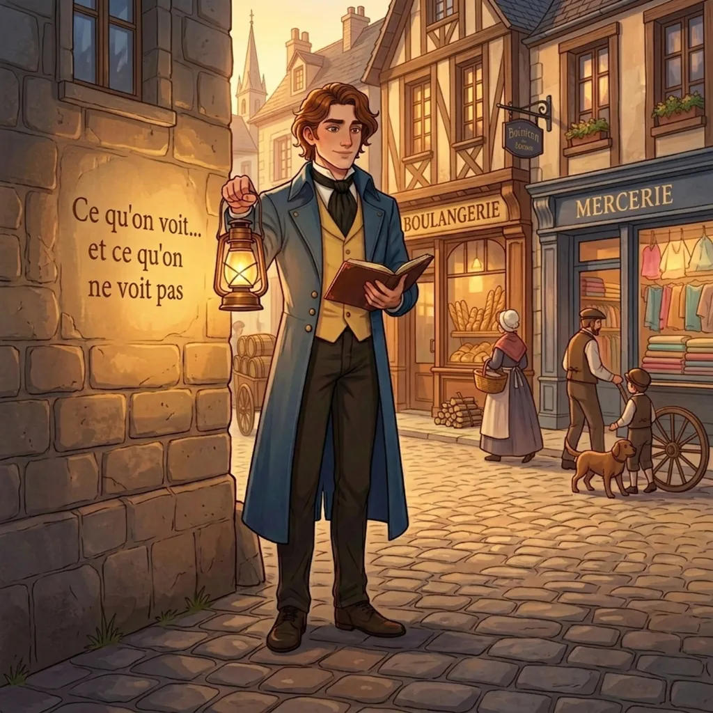 Fred dans une rue du village