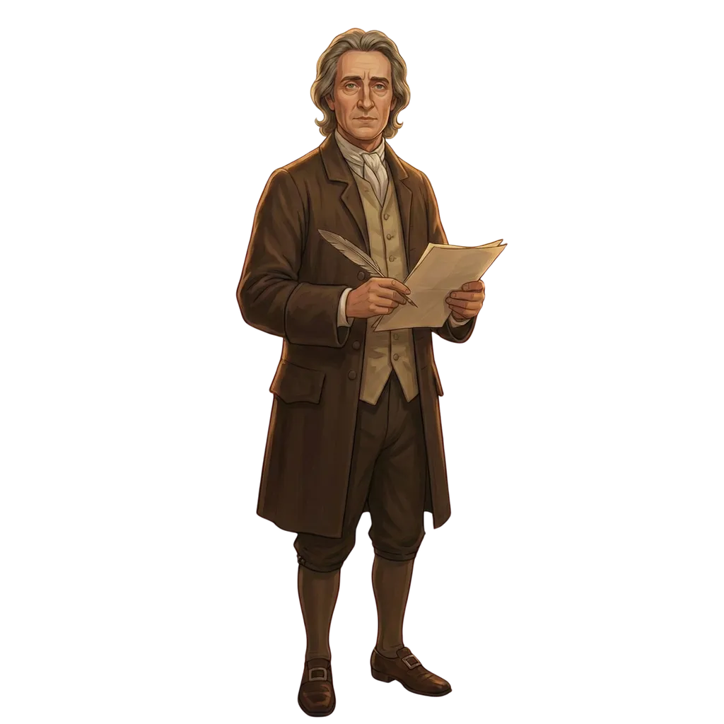 Portrait illustré de John Locke