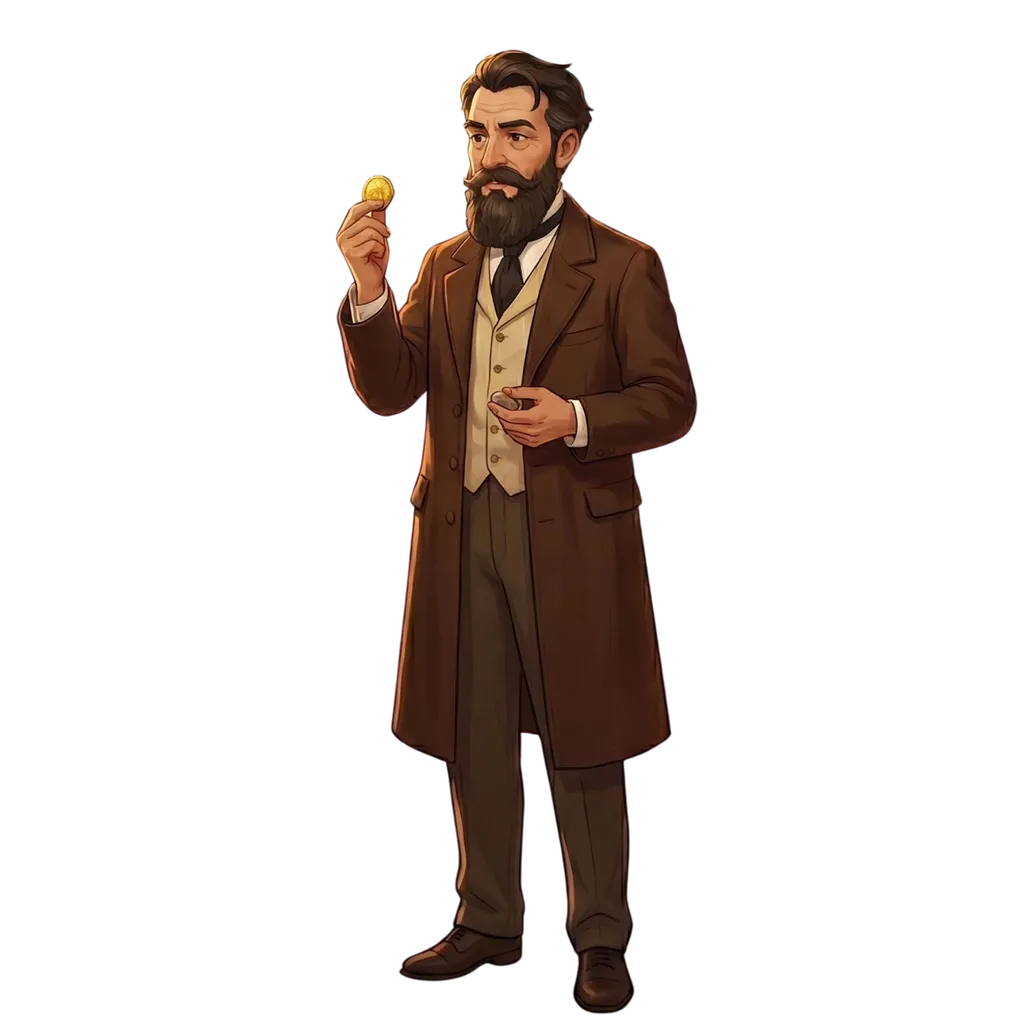 Portrait illustré de Carl Menger