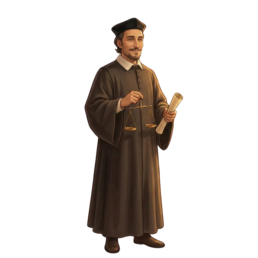 Frère Martin, représentation narrative de l’École de Salamanque