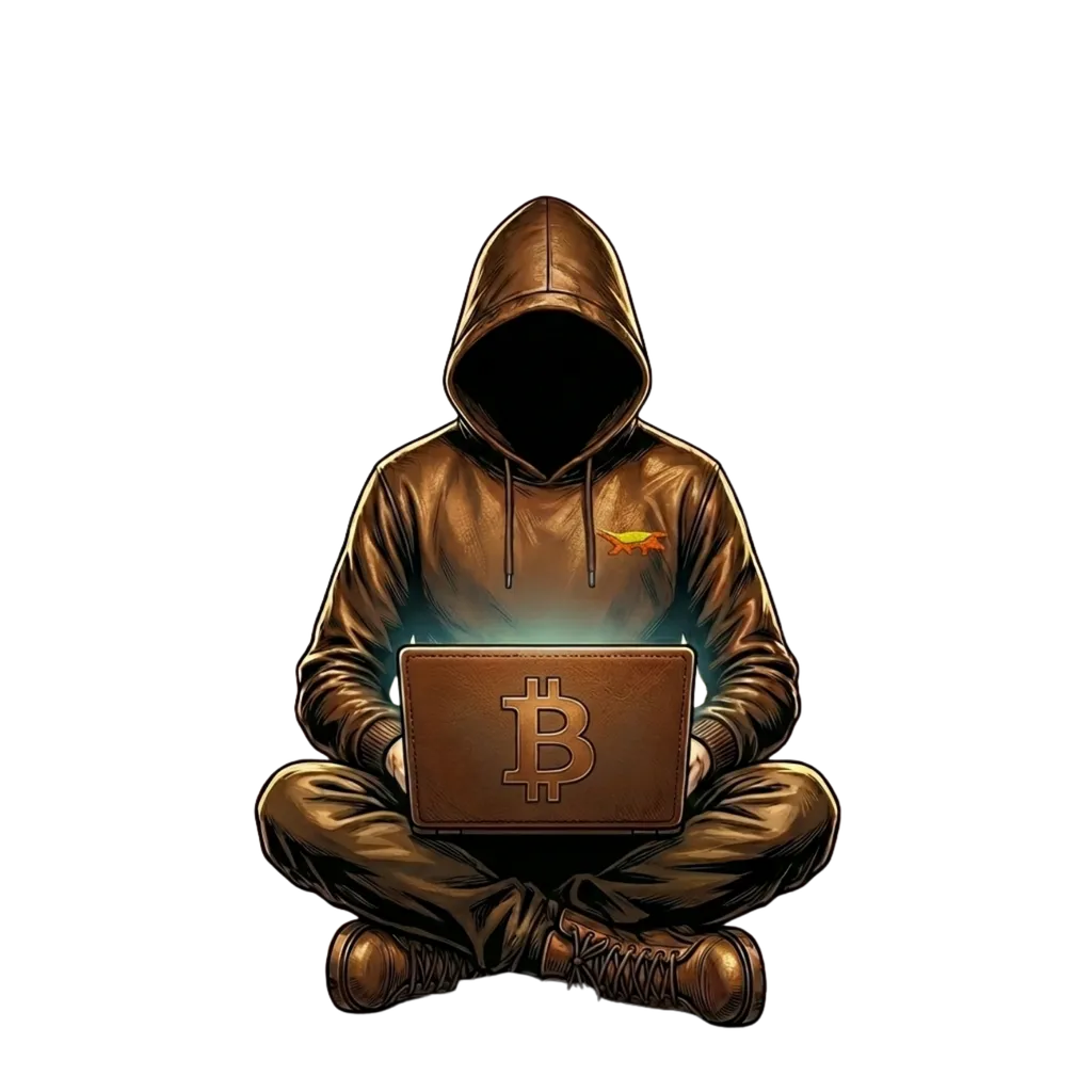 Représentation illustrée et symbolique de Satoshi Nakamoto